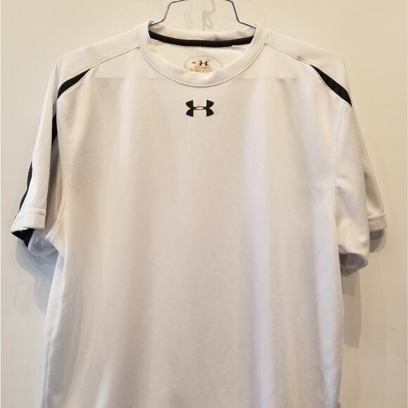 Under Armour Men's White Athletic Heat Gone Crew Neck Workout T-Shirt Size M - Picture 4 of 12
